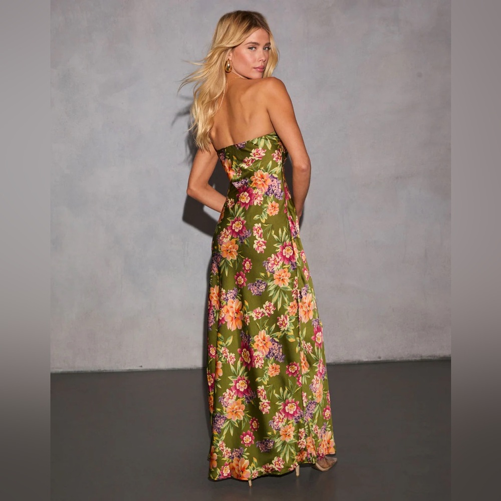 Selina Abstract Strapless Maxi Dress - Picture 4 of 6